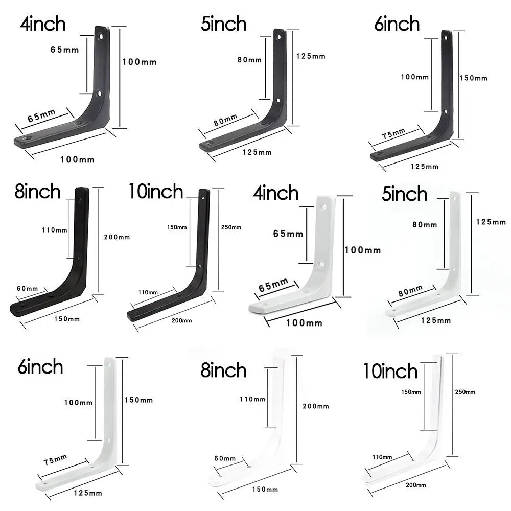Steel Triangle Wall Bracket Heavy Duty Shelf Support 4–10 Inch Shelf Bracket Richie's
