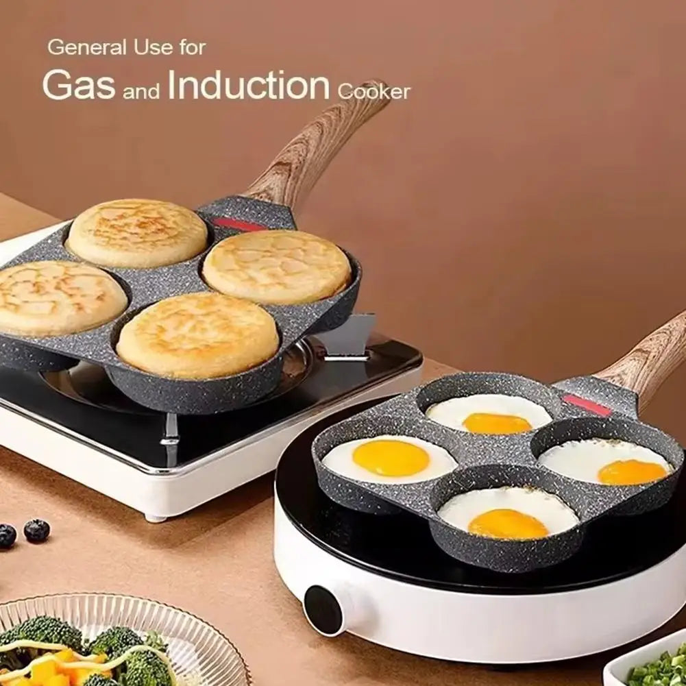 Non-Stick 4-Cup Egg Frying Pan – Aluminum Omelette Cooker Egg Frying Pan Richie's