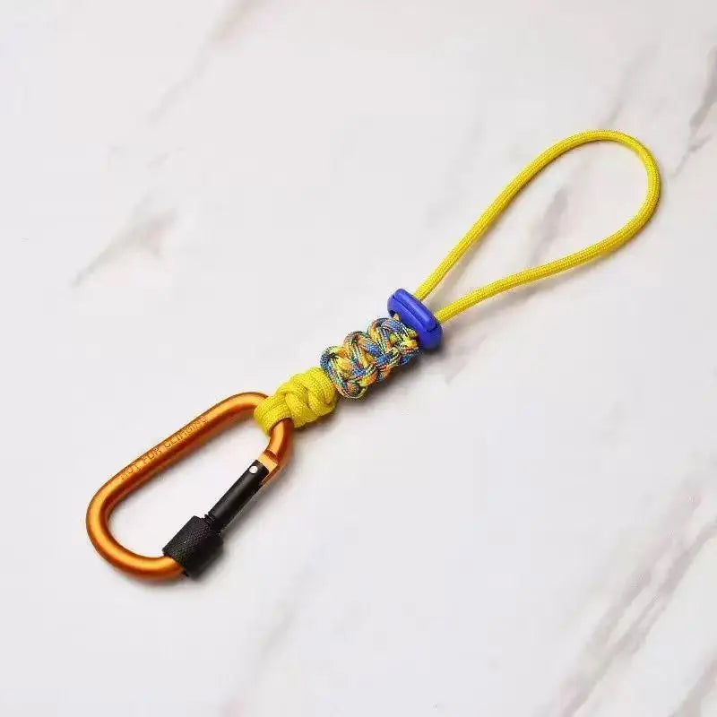 Woven Cord Water Bottle Hanger Clip for Hiking & Camping Bottle Hanger Clip Richie's Yellow
