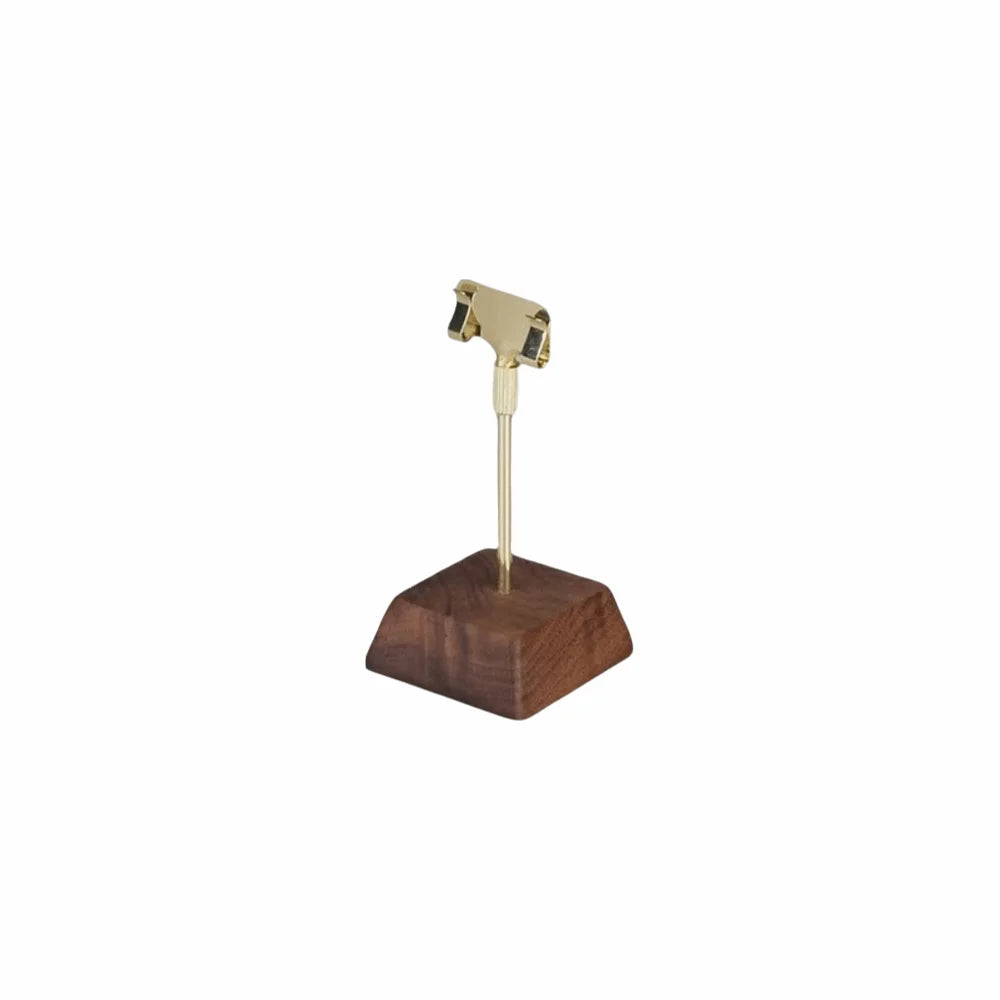 Wood Base Metal Table Sign Holder – Price Tag Display Stand Table Sign Holder Richie's Gold-8cm