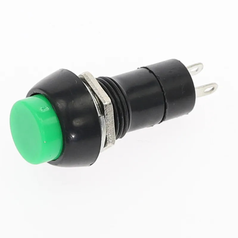 12pcs 12mm Push Button Switch Latching Momentary PBS-11A/B 6 Colors Push Button Switch Richie's green Self-locking