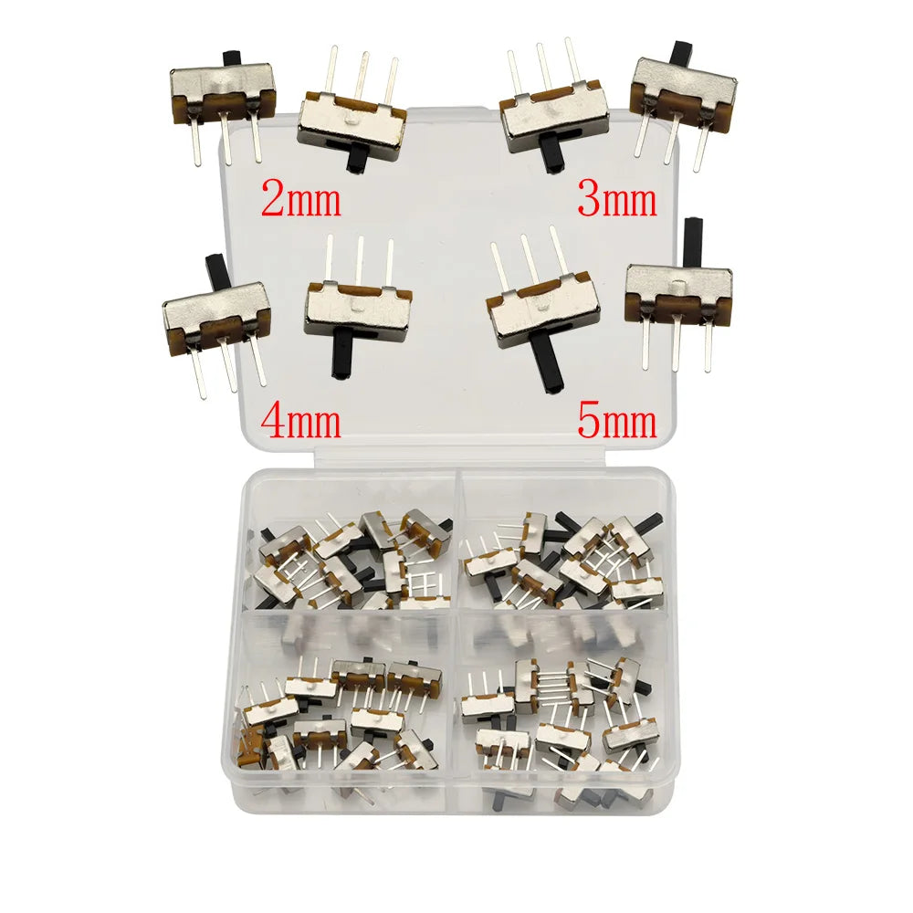 Mini Slide Switch Kit 3-Pin SPDT DIP PCB Toggle 40–100pcs Slide Switch Kit Richie's
