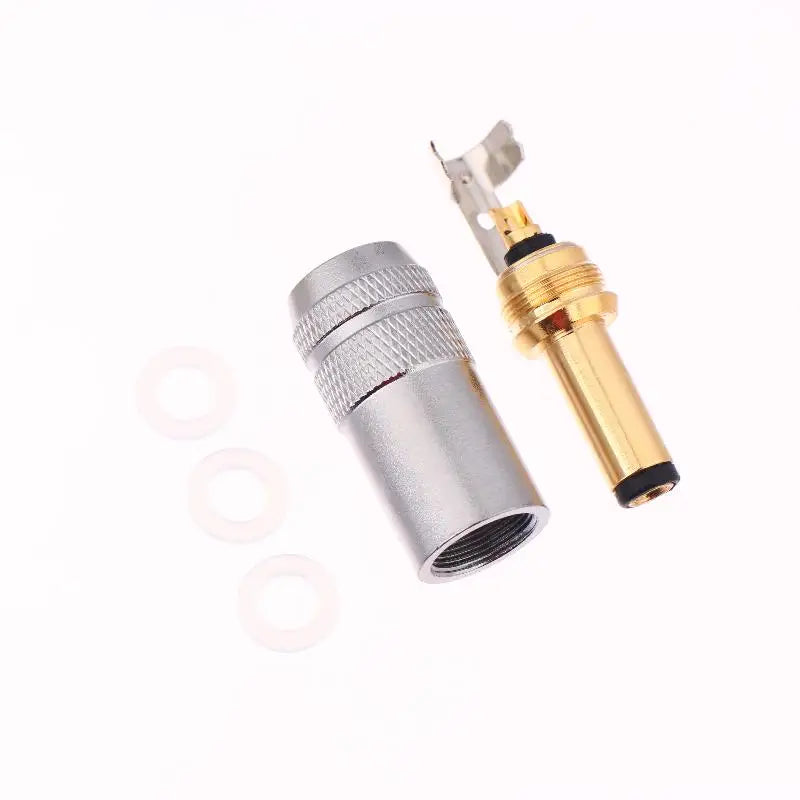 Copper Gold-Plated DC Power Plug Jack Weld Connector 2.1/2.5mm DC Power Connector Richie's DC-2.1G