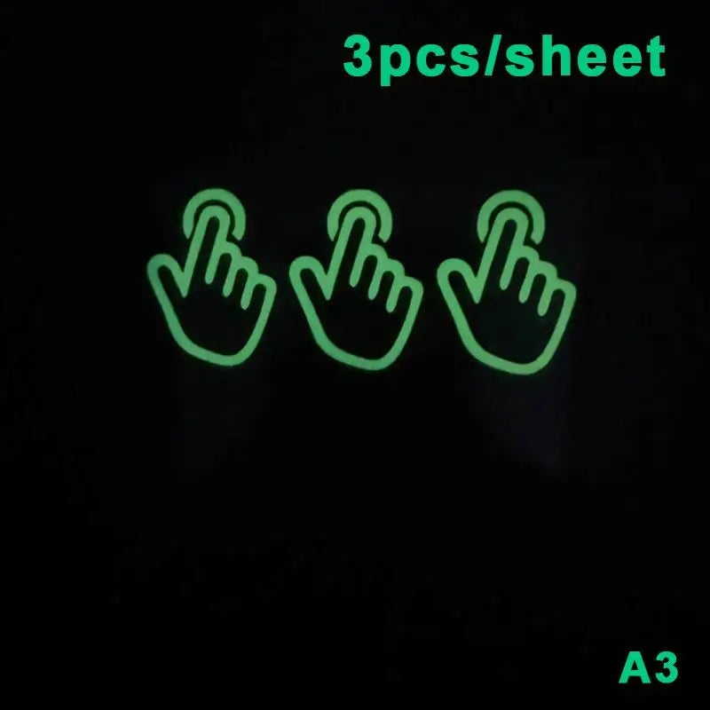 Glow-in-the-Dark Stickers for Switches, Stairs & Motorcycles Luminous Glow Stickers Richie's A3