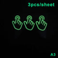 Glow-in-the-Dark Stickers for Switches, Stairs & Motorcycles Luminous Glow Stickers Richie's A3