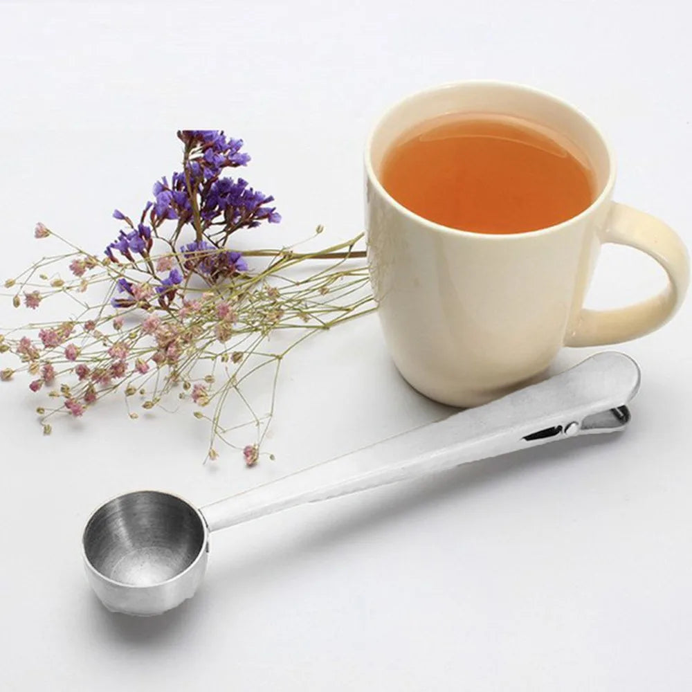 2-in-1 Stainless Steel Coffee Scoop & Bag Clip – 1 Tbsp Coffee Measuring Scoop Richie's