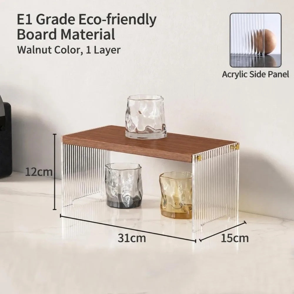 Acrylic Cup Storage Rack – Dust-Proof Tabletop Display Shelf Cup Storage Rack Richie's Type C-1 Layer