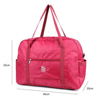Foldable Waterproof Oxford Travel Bag – Large Capacity Unisex Foldable Travel Bag Richie's Deep red 2