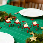 Christmas Reindeer Tealight Holders – Metal Xmas Candle Decor Tealight Candle Holder Richie's