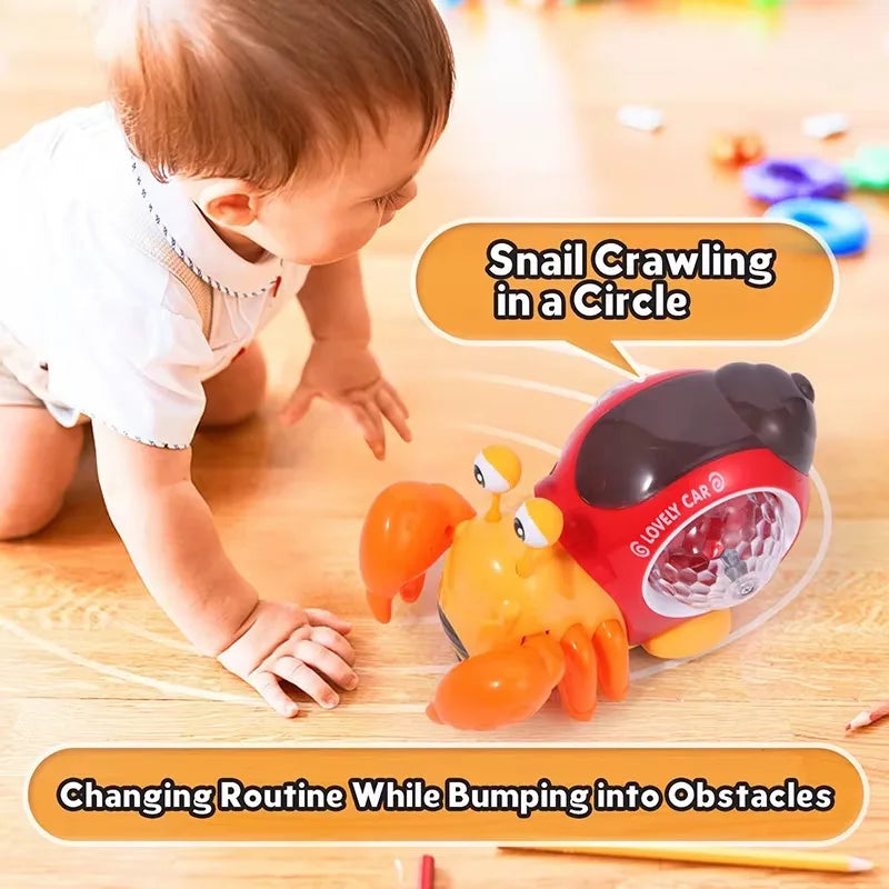 Baby Electric Crawling Snail Toy – Musical & Luminous Interactive Toddler Toy Richie's