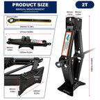Foldable Manual Car Jack with Ratchet Wrench – 1.5T/2.5T Manual Car Jack Richie's