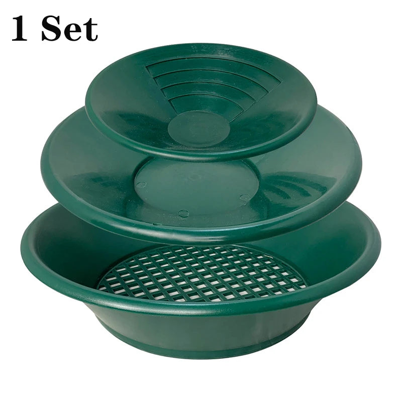 Gold Panning Pan & Sieve Set 10/14/15 Inch | Mining Kit Gold Panning Kit Richie's 1 Set 3PCS