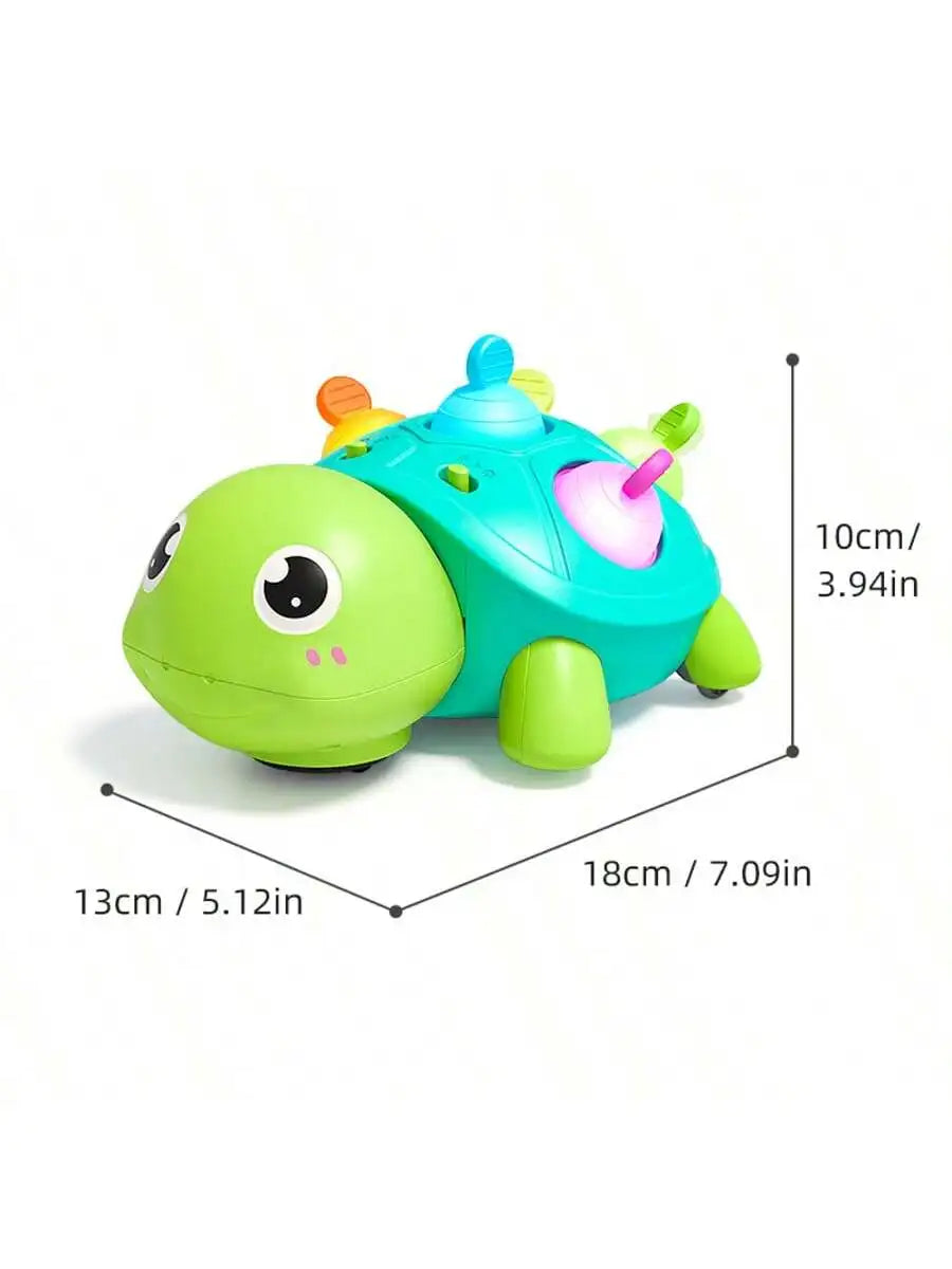 Baby Crawling Turtle Toy – Sound, Light & Silicone Teether Baby Crawling Toy Richie's HLX229A