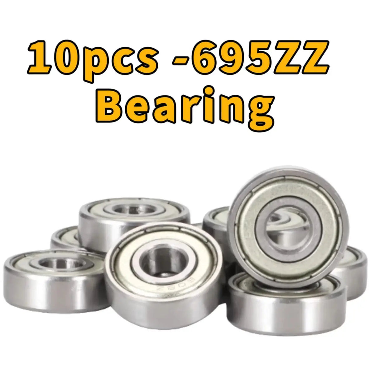 10 Pcs 695ZZ Micro Ball Bearings 4mm Inner Diameter High Speed DIY Micro Ball Bearings Richie's ABEC-5 695zz (5x13x4) 10pcs