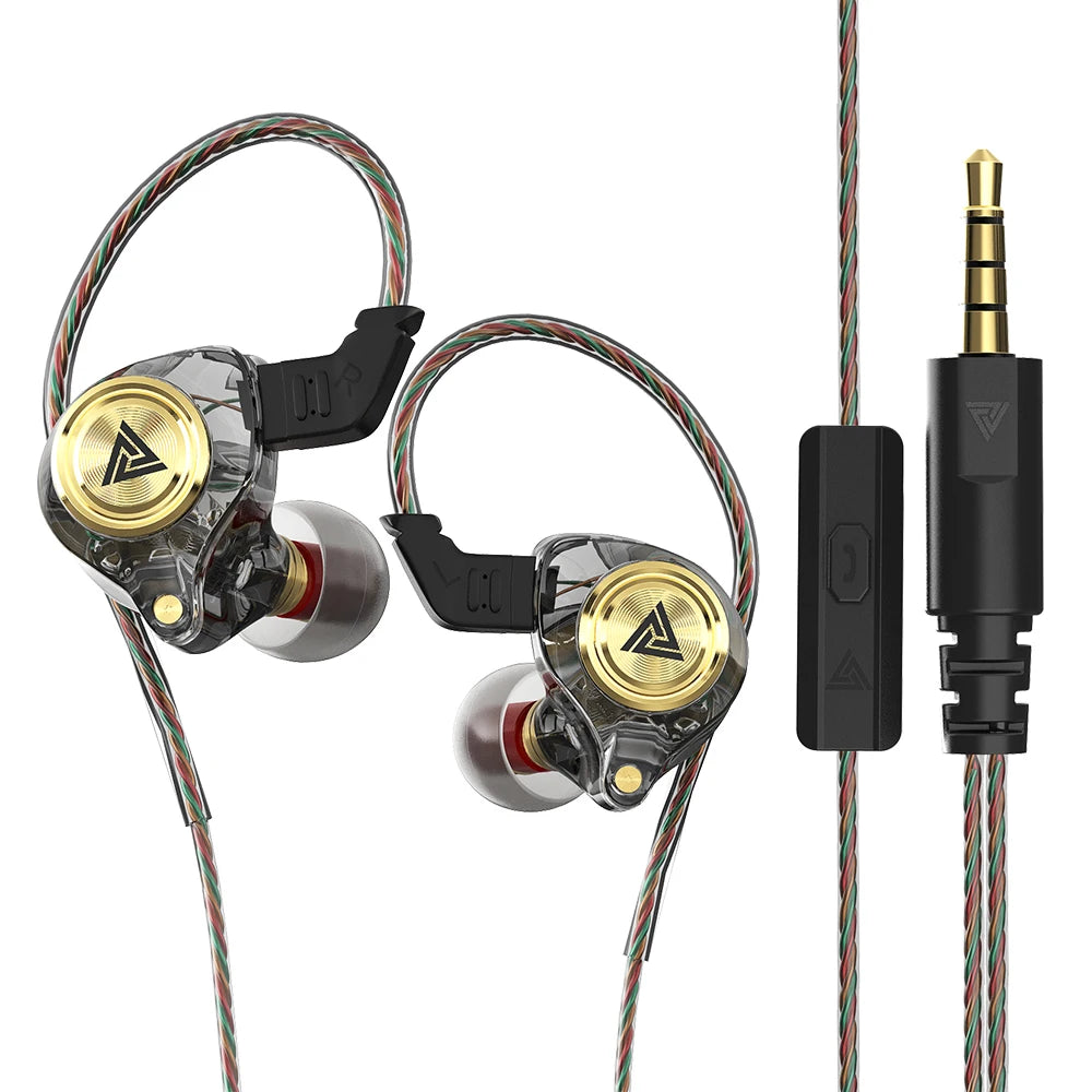 QKZ AK3 HiFi Wired In-Ear Headphones with Mic – 3.5mm Wired In-Ear Headphones Richie's AK3 Black With MIC