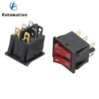 KCD8 6-Pin Waterproof Rocker Switch 16A 250V Latching ON-OFF Rocker Switch Richie's