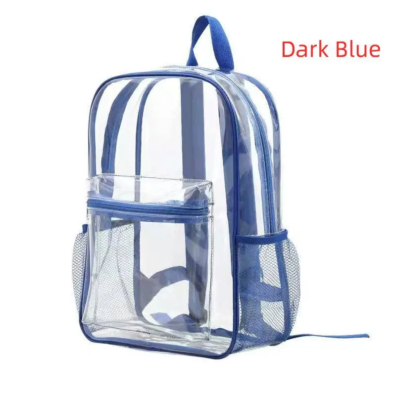 Clear PVC Stadium Backpack – Waterproof & Venue Approved Clear PVC Backpack Richie's Dark blue