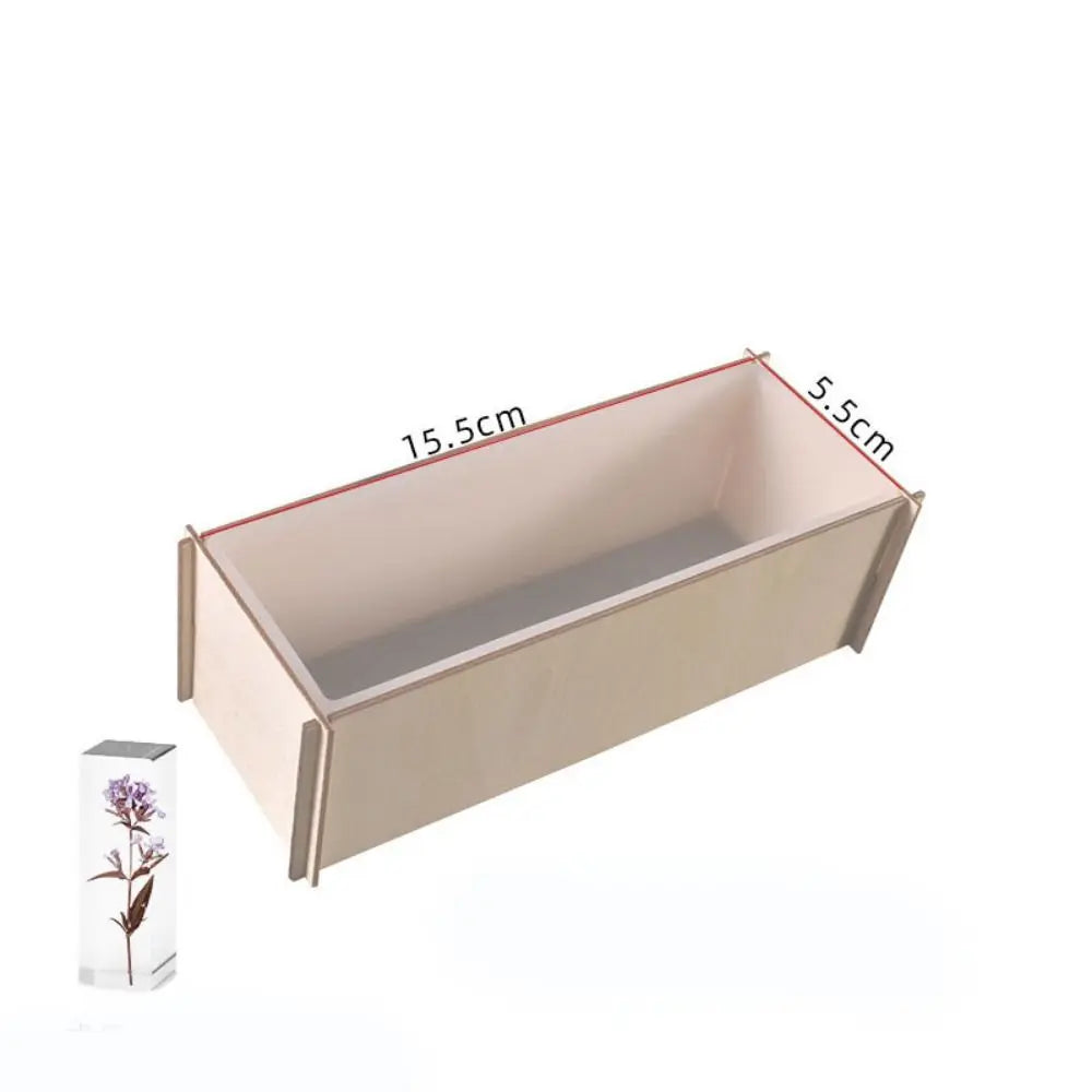 3D Rectangle Silicone Resin Mold with Wooden Support – DIY Cube Silicone Resin Mold Richie's