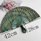 Handmade Natural Seaweed Straw Fan – Boho Semicircular Woven Fan Woven Decorative Fan Richie's H