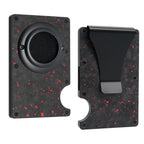 Zeeker Men's Metal Wallet | AirTag Bracket & RFID Blocking Metal Card Wallet Richie's red carbon 4