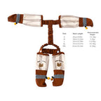 Reflective Dog Boot Leggings – Anti-Slip Adjustable Leg Covers Dog Leg Covers Richie's Brown Stripe - XXL