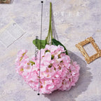 5-Head Artificial Hydrangea Silk Fake Flowers for Wedding & Decor Artificial Flowers Richie's