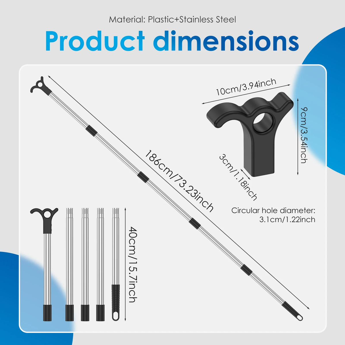 Telescoping Skylight Rod with Hook – Extendable Window Opener Window Opener Rod Richie's