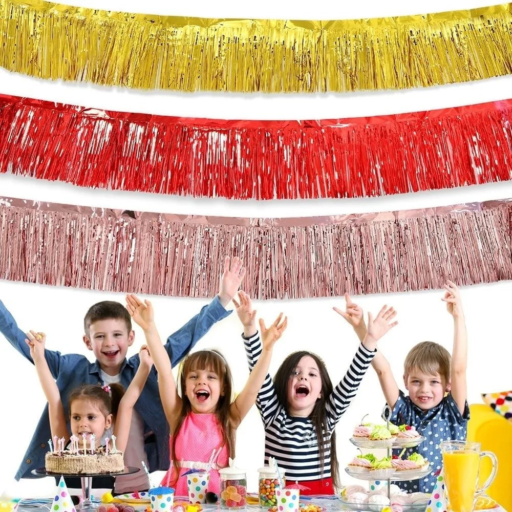 3M Metallic Foil Fringe Garland Streamer Party Backdrop Decor Party Fringe Garland Richie's