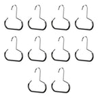 Round Hook Hangers for Hats Scarves Bags – Non-Slip Organizer Wardrobe Hook Hanger Richie's black 10pcs