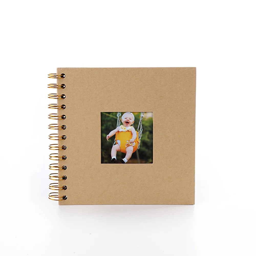 6-Inch Scrapbook Photo Album – 20 Pages & Window Cover Scrapbook Photo Album Richie's Kraft Brown