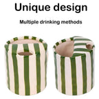 Minimalist Striped Ceramic Coffee Mug & Plate Set 300ml Ceramic Coffee Mug Richie's