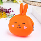 Girls Mini Silicone Animal Coin Purse – Kids Key Wallet Silicone Coin Purse Richie's orange