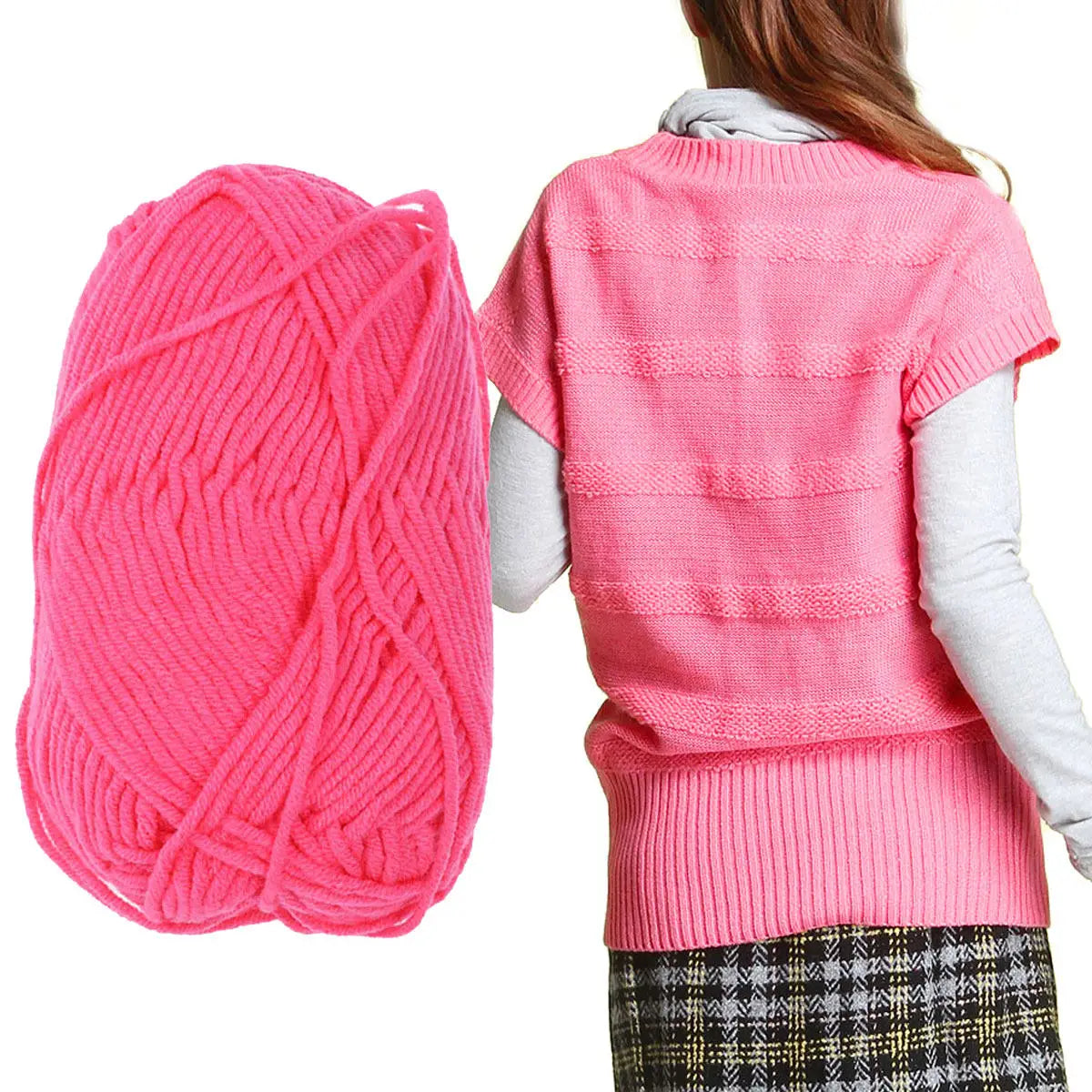 Milk Cotton Yarn – Soft Chunky Worsted Weight, Knitting & Crochet Craft Yarn Richie's Rosy
