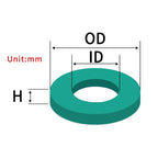 FKM Fluorine Rubber Flat Gasket Green Washer Ring M2–M42mm Rubber Gasket Washer Richie's Sketch Map ID5xOD12xH2-30pcs China Mainland