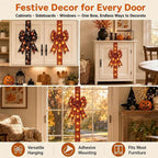 Halloween Printed Bow Decoration with Long Hanging Tails Halloween Bow Decoration Richie's