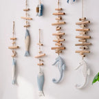 Mediterranean Fish Wood & Shell Wall Hanging Decoration Wall Hanging Decor Richie's