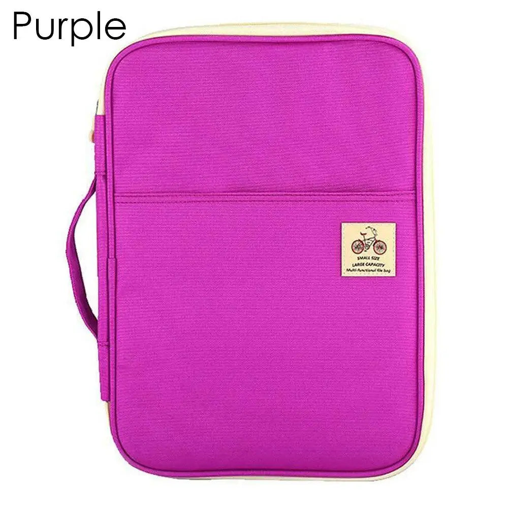 A4 Zipped Portfolio Conference Folder & Document Organizer Portfolio Conference Folder Richie's Purple