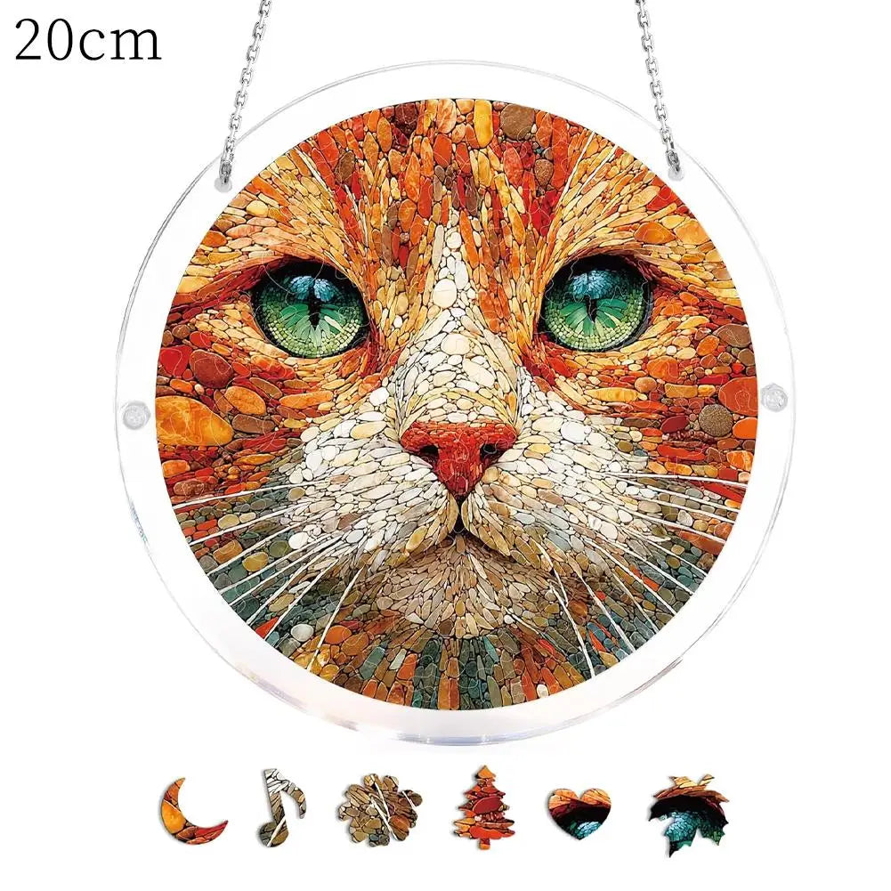 Acrylic Puzzle Suncatcher – DIY Stained Glass Window Hanging Decor Window Suncatcher Richie's G-L