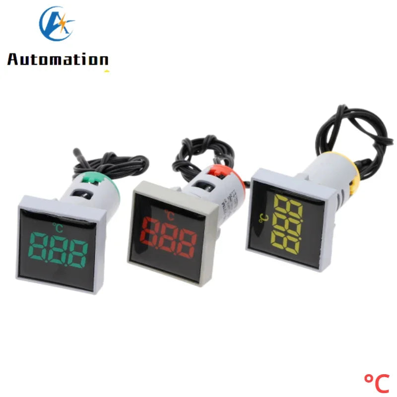 YeNiuDQ 22mm LED Digital Panel Thermometer Meter with Probe Digital Thermometer Meter Richie's