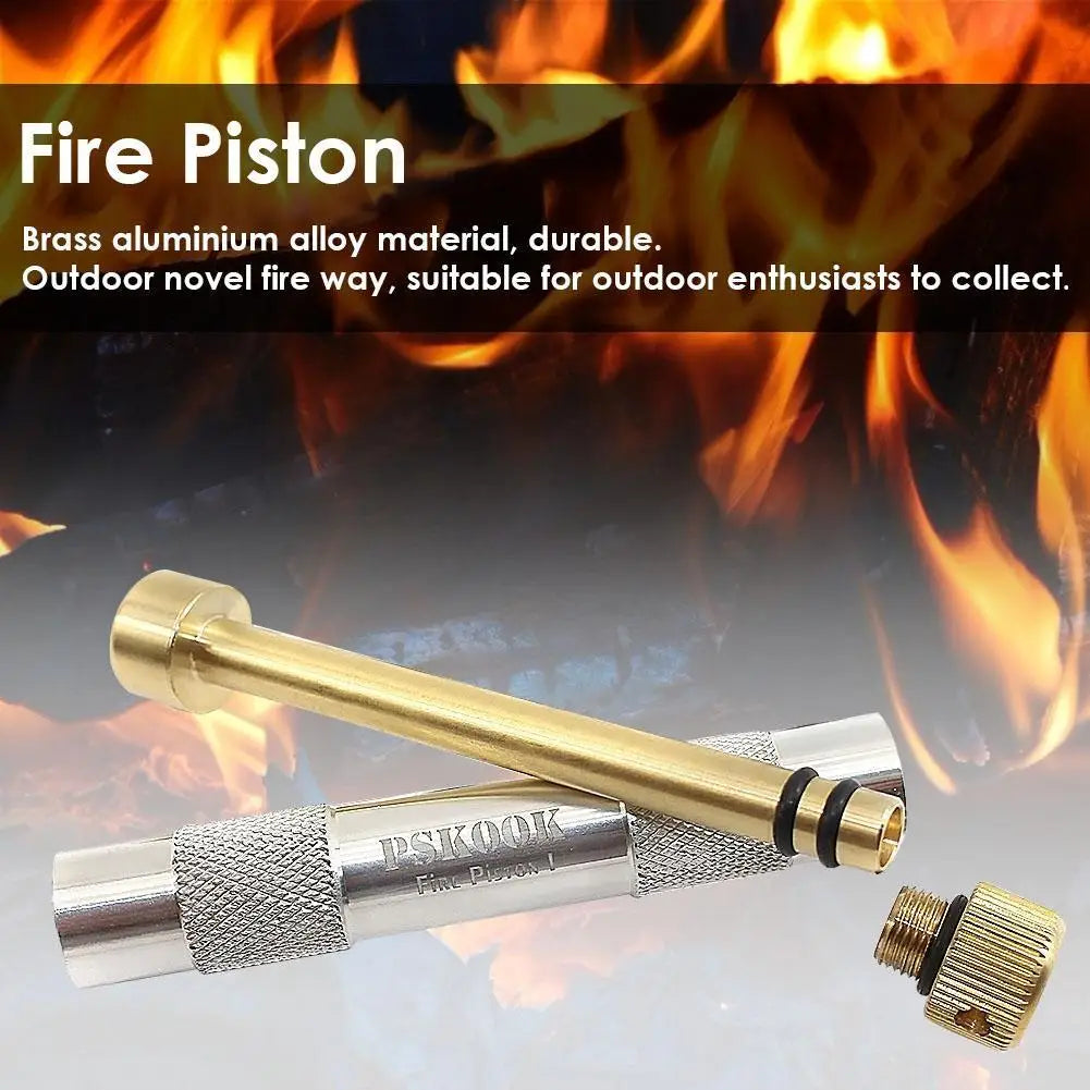 Brass Fire Piston Kit – Air Compression Fire Starter Tool Fire Piston Starter Richie's