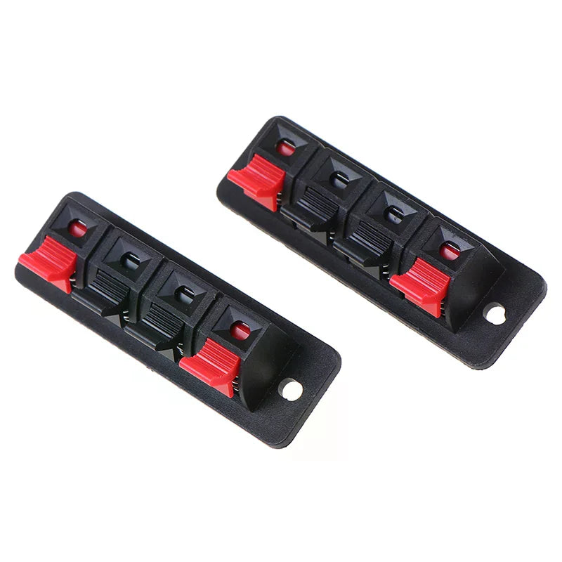 2PCS 4-Position Spring Terminal Connector for Audio Speakers Speaker Terminal Connector Richie's