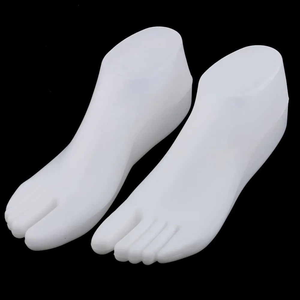 Female Plastic Mannequin Foot Model Pair – Shoe & Sock Display Mannequin Foot Display Richie's White
