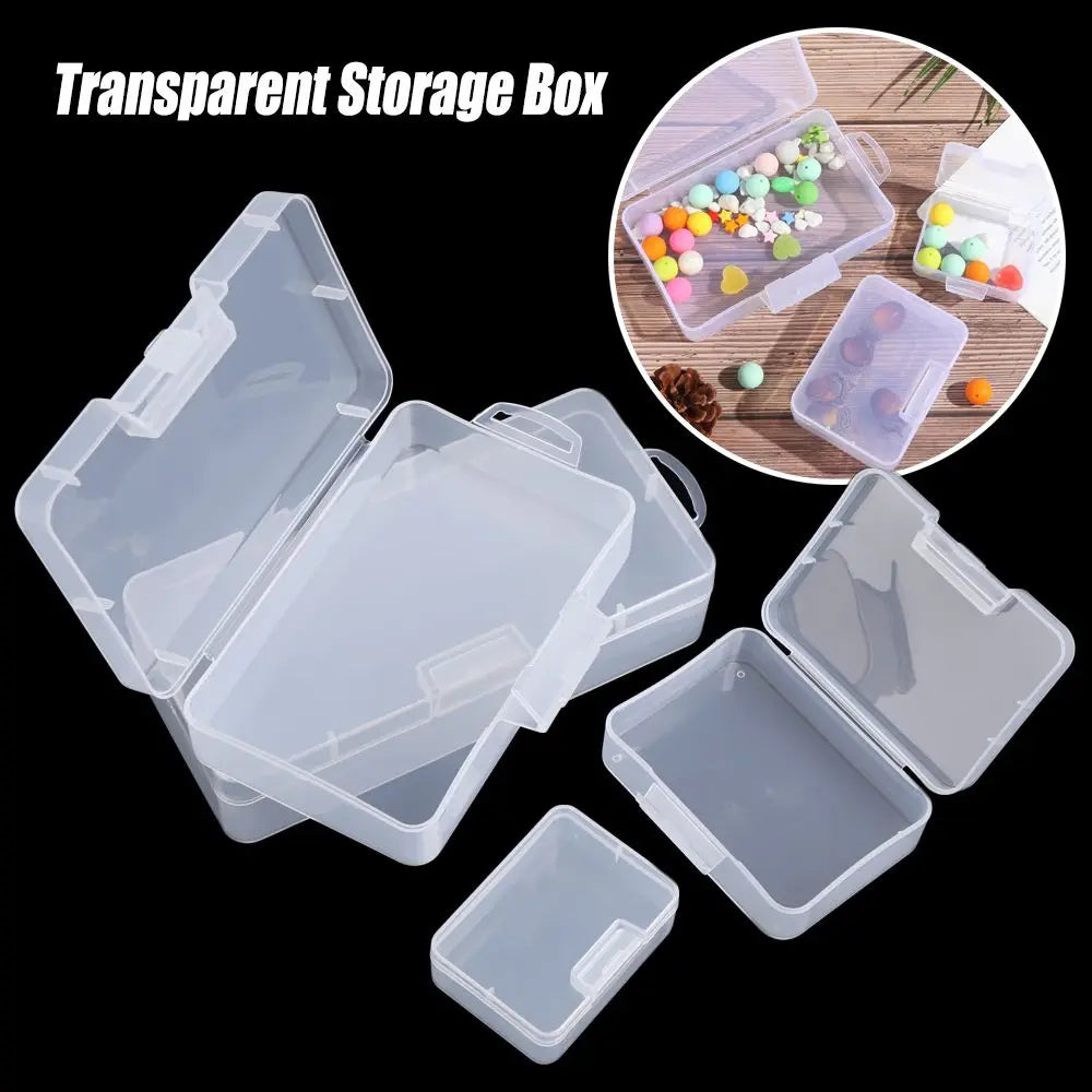 Clear Plastic Storage Boxes – 4 Sizes, Jewelry, Beads & Crafts Storage Box Richie's