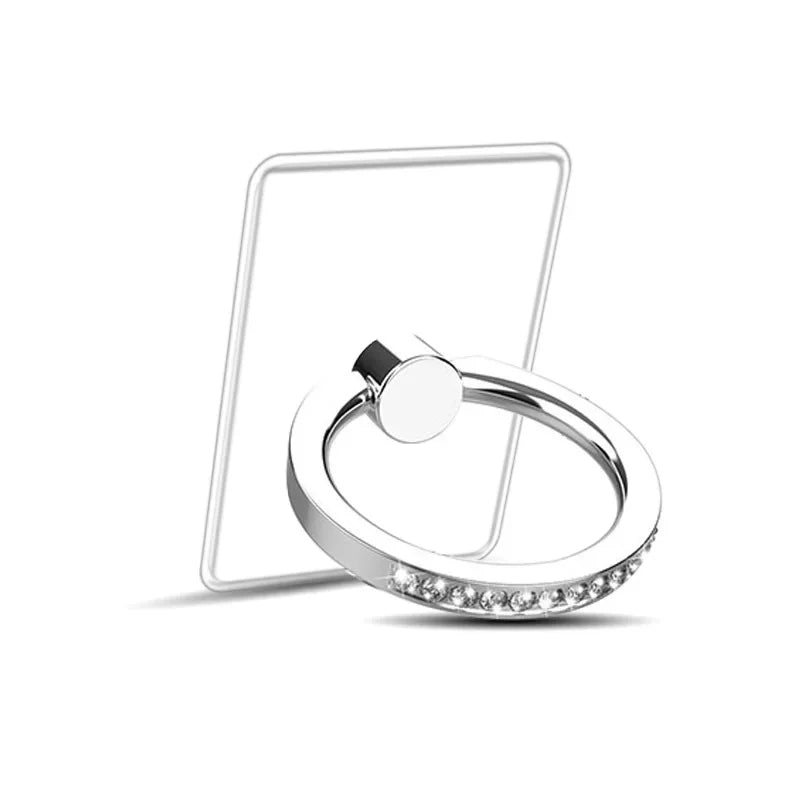 Transparent Diamond Ring Phone Holder – Rotatable Finger Grip Phone Ring Holder Richie's Square