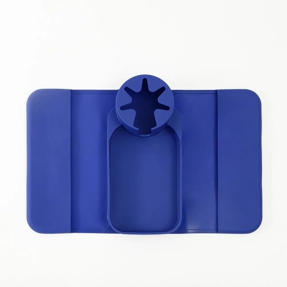 Silicone Sofa Cup Holder Non-Slip Armrest Tray with Side Pocket Sofa Armrest Tray Richie's Blue