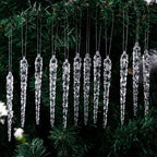 12pcs Crystal Clear Acrylic Christmas Icicle Ornaments Christmas Ornaments Richie's