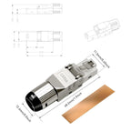 Tool-Free Shielded RJ45 Connectors Cat6A Cat7 Cat8 | 10G RJ45 Network Connector Richie's