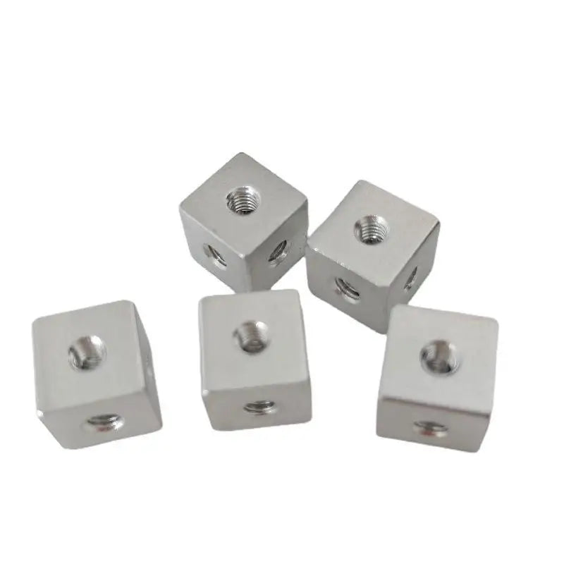 10pcs M3 Aluminum Alloy Square Cube Nut Connector Block DIY Hardware Fastener Nuts Richie's