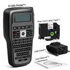 MarkDomain E1000 Pro Industrial Label Maker | TZe Tape Compatible Industrial Label Maker Richie's Grey