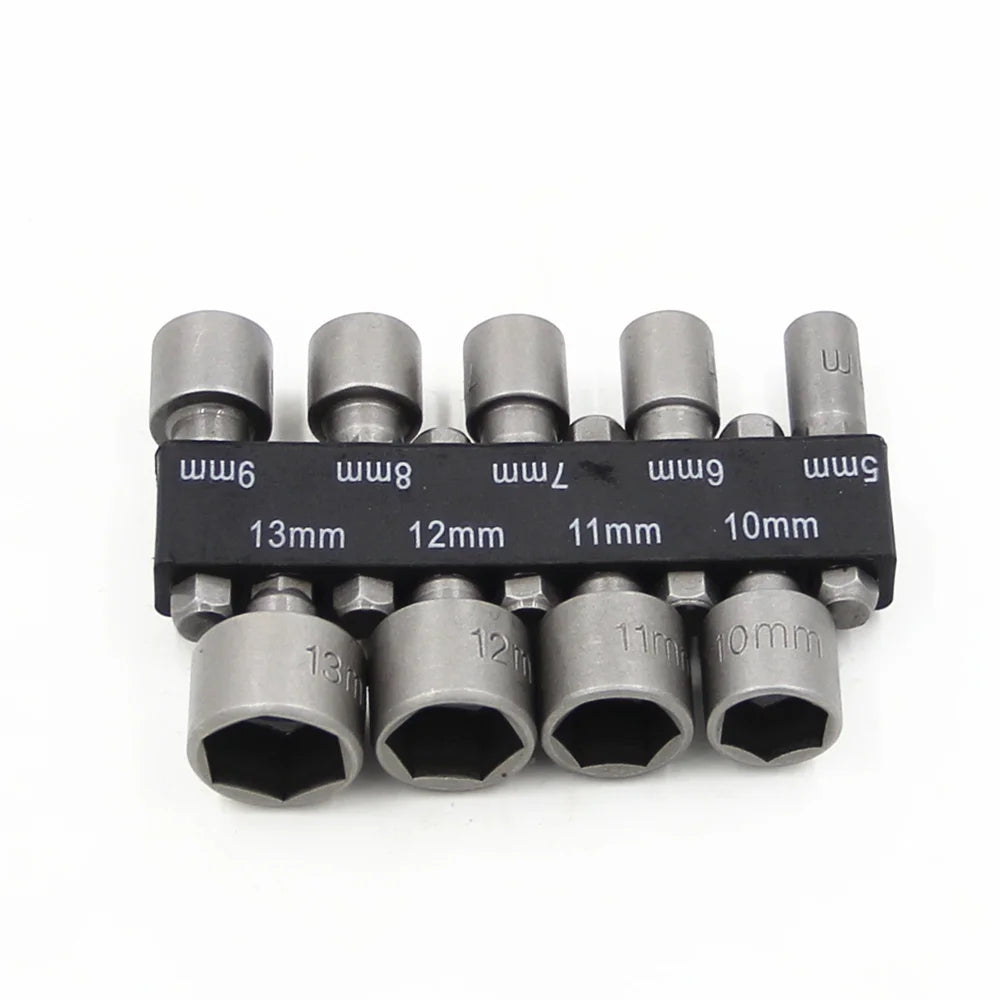 9/14 Pcs Hex Nut Driver Drill Bit Socket Set | 1/4" Shank Nut Driver Bit Set Richie's 9 PCS
